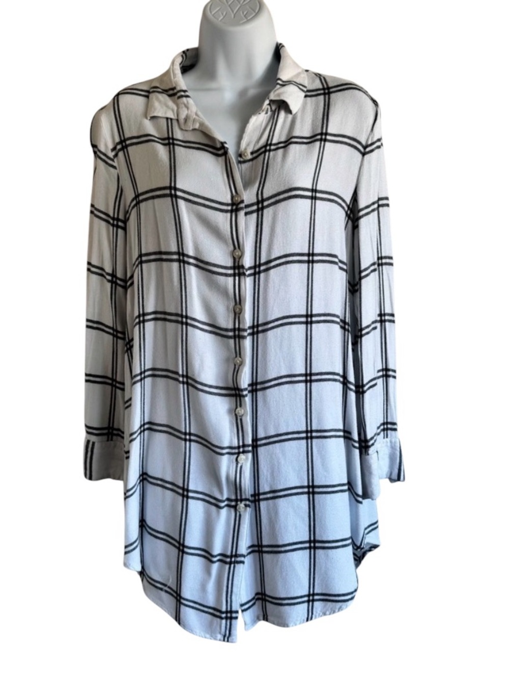 Alison Andrews SzM Classic Layering Button Down 100% Viscose Coastal Grandma